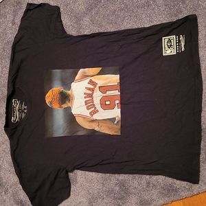 Mens LG Mitchell & Ness Rodman T-shirt Black